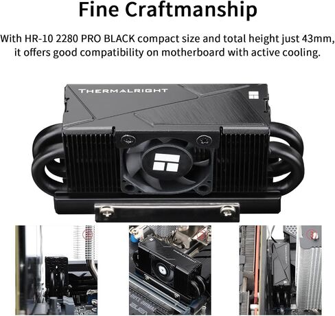 Thermalright HR10 2280 PRO Digital Black- High-Performance Solid-State Hard Disk Radiator Equipped with 4x5mm AGHP Heat Pipe, ARGB Digital Display, Small Fan Cooling, SSD Heatsink Cooling in Saudi Arabia