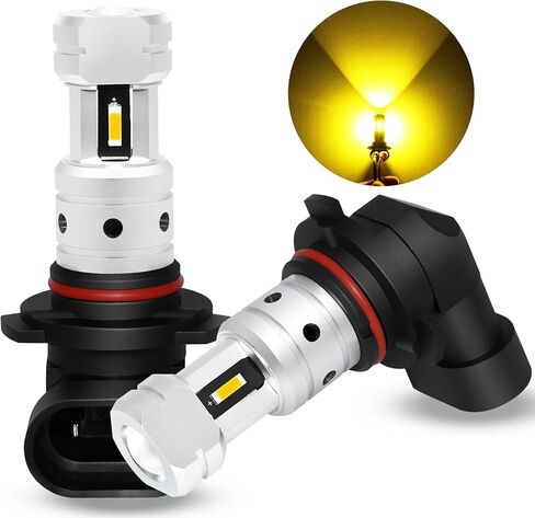 PHINLION 9006 HB4 مصباح الضباب LED الأصفر أو DRL، 3800 لومن فائق السطوع CSP رقائق 9006 استبدال مصابيح الضباب لشاحنة السيارة، 3000K أصفر ذهبي in Kuwait