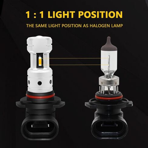 PHINLION 9006 HB4 مصباح الضباب LED الأصفر أو DRL، 3800 لومن فائق السطوع CSP رقائق 9006 استبدال مصابيح الضباب لشاحنة السيارة، 3000K أصفر ذهبي in Kuwait