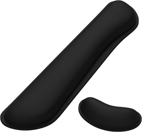 Dapesuom Enlarge Keyboard Wrist Rest, Cute Memory Foam Keyboard Wrist Cushion for Computer Desk Mats Support, Typing Pain Relief Ergonomic Mouse Pad Rests with Non-Slip Base for Gaming, Laptop, Pink in Kuwait