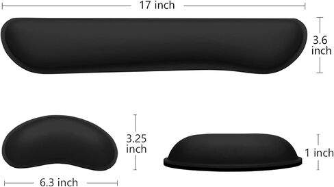 Dapesuom Enlarge Keyboard Wrist Rest, Cute Memory Foam Keyboard Wrist Cushion for Computer Desk Mats Support, Typing Pain Relief Ergonomic Mouse Pad Rests with Non-Slip Base for Gaming, Laptop, Pink in Kuwait