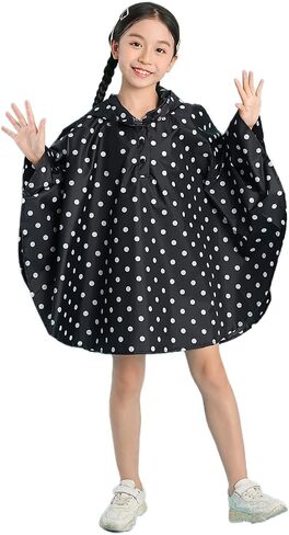 Kids Cute Raincoat Waterproof Rain Poncho Jacket Coat for Girls Boys in Saudi Arabia