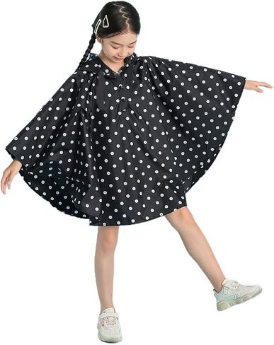 Kids Cute Raincoat Waterproof Rain Poncho Jacket Coat for Girls Boys in Saudi Arabia