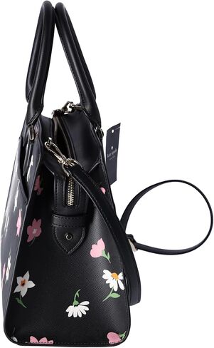 Kate Spade New York Madison Floral Waltz Medium Satchel Black Multi in Kuwait