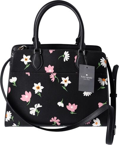 Kate Spade New York Madison Floral Waltz Medium Satchel Black Multi in Kuwait