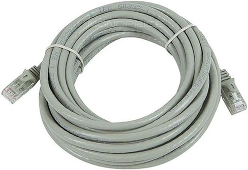 كابل تصحيح Monoprice Flexboot Cat6 Ethernet - سلك إنترنت الشبكة - RJ45، مجدول، 550 ميجا هرتز، UTP، سلك نحاسي عاري نقي، 24AWG، 5 قدم، أسود in Kuwait