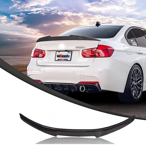 Rear Trunk Spoiler Compatible with 2012-2018 F30 3 Series & 2014-2019 F80 M3 Sedan, MV Style Duckbill Spoiler Fits for 320i 325i 328i 330i 335i 340i, High Kick Wing Lip (Glossy Black) in Kuwait
