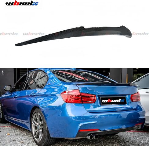 Rear Trunk Spoiler Compatible with 2012-2018 F30 3 Series & 2014-2019 F80 M3 Sedan, MV Style Duckbill Spoiler Fits for 320i 325i 328i 330i 335i 340i, High Kick Wing Lip (Glossy Black) in Kuwait
