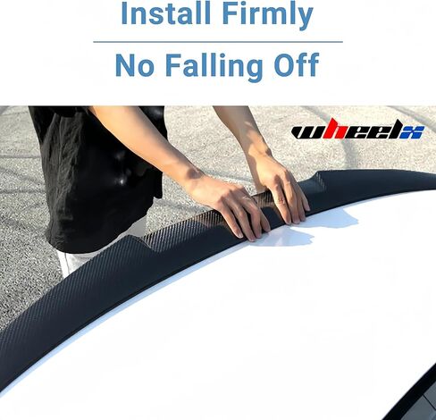 Rear Trunk Spoiler Compatible with 2012-2018 F30 3 Series & 2014-2019 F80 M3 Sedan, MV Style Duckbill Spoiler Fits for 320i 325i 328i 330i 335i 340i, High Kick Wing Lip (Glossy Black) in Kuwait