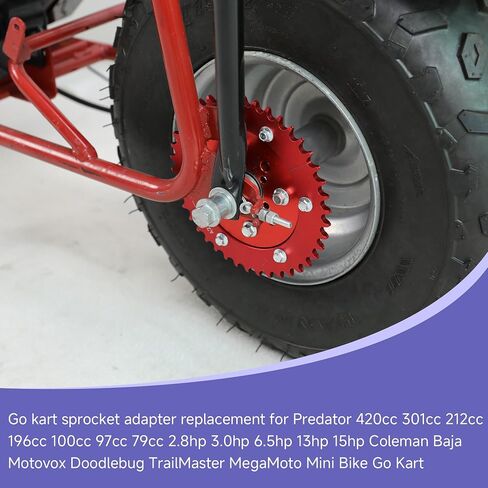 Universal Go Kart Split Sprocket Hub Adapter Compatible with Predator 212cc 196cc 420cc 79cc 6.5hp CT200U CT100U BT200X MBX11 TraillMaster MB200 Coleman Baja Motovox Doodlebug Mini Bike Parts in Saudi Arabia
