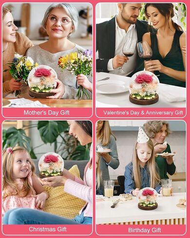 Roses Flowers Lujechii Flowers for Delivery Prime ，Cool Unusual Gifts for Ladies, Moms, Lovers, Friends, Birthday Anniversaries, Eternal Flowers Unique Flower Gifts (Red Roses, Pink Roses) in Saudi Arabia