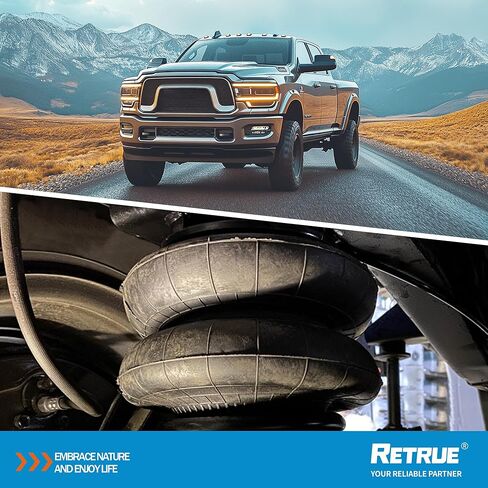 طقم تعليق أكياس الهواء الخلفية لشاحنة سحب 2014-2024 RAM 2500، سعة 5000 رطل لتسوية الحمل، بديل للوسائد الهوائية Firestone 2598 Ride Rite للتعليق الخلفي للشاحنات in Kuwait