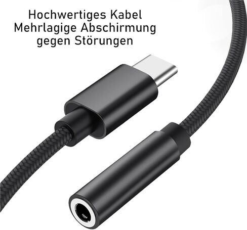 محول سماعة الرأس PADCR USB C، محول صوت سماعة الرأس USB-C إلى مقبس 3.5 مم، عالمي in Saudi Arabia