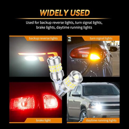 912 921 LED Bulb for Reverse Lights DRL daytime running Lights, T16 4014 35-SMD 12V 6000K Light for Car Truck Cargo Reverse Lights Bulbs/DRL day running lights Bulbs,Pack of 2(Xenon White) in Saudi Arabia