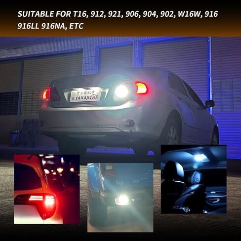 912 921 LED Bulb for Reverse Lights DRL daytime running Lights, T16 4014 35-SMD 12V 6000K Light for Car Truck Cargo Reverse Lights Bulbs/DRL day running lights Bulbs,Pack of 2(Xenon White) in Saudi Arabia