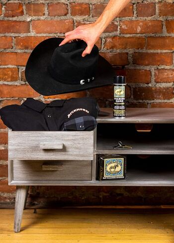 Foaming Dark Hat Cleaner Kit - Remove Dirt, Dust, Fingerprints & Sweat Stains - Great for Fur - Felt Cowboy Hats, Baseball Hats, Fedoras, Sun Hats & More in Saudi Arabia