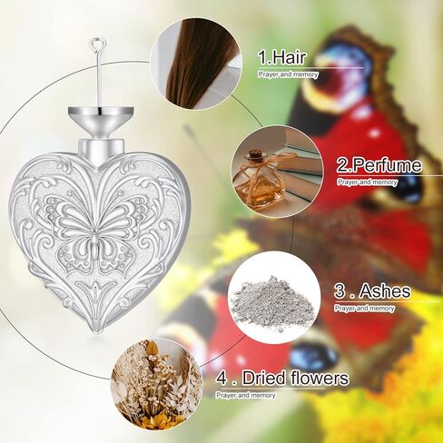 SOULMEET White Gold/Rose Gold/Yellow Gold Cremation Jewelry for Ashes, Custom Real Gold Tree of life/Butterfly/Rose Heart Locket Necklace for Ashes to Keep Human Dog Cat in Memory in Saudi Arabia