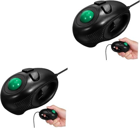 Mobestech Portable Mini 4D Trackball USB Wired Handheld Ergonomic with Thumb- Scroll for Laptop and Desktop Computer in Saudi Arabia
