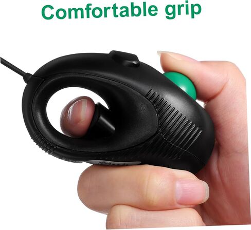 Mobestech Portable Mini 4D Trackball USB Wired Handheld Ergonomic with Thumb- Scroll for Laptop and Desktop Computer in Saudi Arabia