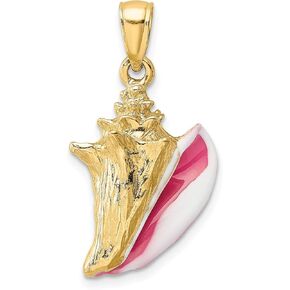 Avariah 14K Yellow Gold 3-D Enamel Conch Shell Charm - 26mm