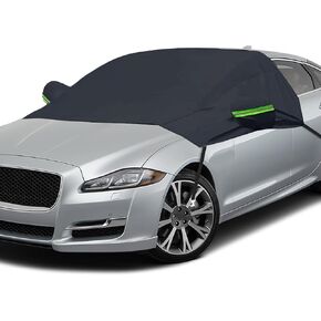 غطاء ثلجي للزجاج الأمامي من EcoNour مع غطاء مرآة جانبية (ملاءمة عالمية) | 2024 حماية أنيقة للزجاج الأمامي من الثلج والجليد والصقيع | غطاء ثلجي مقاوم للرياح للسيارة + حماية من جميع الأحوال الجوية in Kuwait