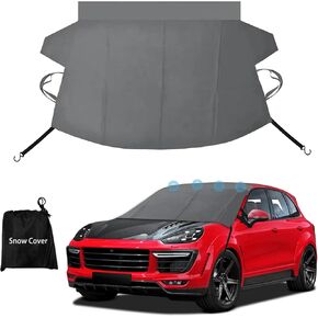 غطاء زجاج أمامي للسيارة Big Ant غطاء ثلجي للزجاج الأمامي 600D أكسفورد للثلج والثلج مقاوم للماء والحرارة والترهل (74 × 43 بوصة، رمادي) in Kuwait