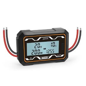 RC 200A Watt Meter Power Analyzer High Precision 200A Power Analyzer Battery Tester LCD Electric Analyzer Voltmeter Ammeter(200A)