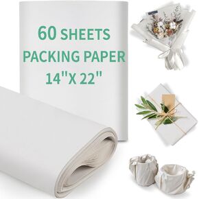 14" x 22" Packing Paper, Packing Paper Sheets for Moving, Packing Paper for Moving, Newsprint Paper for Shipping, Box Filler, Wrapping, Protecting Fragile Items(About 1LB,60 Sheets)