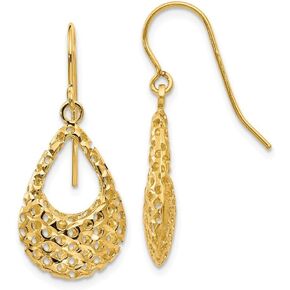 Leslies 14K Yellow Gold Shepherd Hook Earrings
