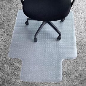 ONEART | Office Chair Mat with Lip 46"×60", Easy Glide Rolling Plastic Floor Mat for Carpet Floor Frosted Heavy Duty Chair Mat