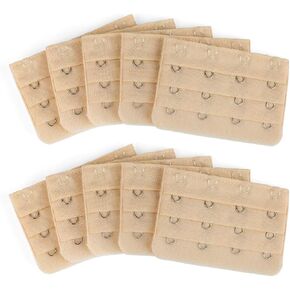 Allegra K 10 Pcs Ladies 3 x 4 Hook Bra Extenders Strap Extention White One Size