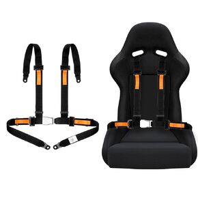 Universal 4 point Safety Harness Set 2inch Fits Go Kart,UTV,ATV,Racing Red