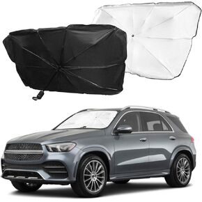 Amiss Car Windshield Sun Shade Umbrella, Foldable Car Sunshade Umbrella, Car Sunshade Cover for Windshield UV Reflecting, Automotive Windshield Shade (31×55 Inch)