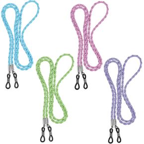 4PCS Leather Eyeglass Straps, Multicolor Eyewear Retainer Lanyards Eye Glass Chain Glasses String Holders