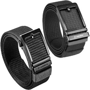 FAIRWIN Men's Casual Stretch Belt Ratchet Nylon Belt Adjustable 2-Piece Set with Casual or Business Pants with Stretch Belt