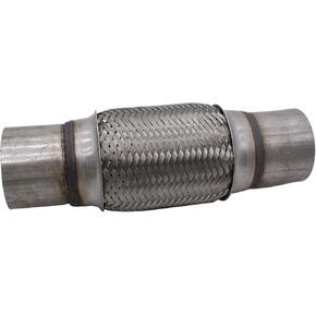 Exhaust Flex Pipe 2.5’’ x 6’’ Stainless Steel Heavy Duty Exhaust Flex Pipe, Double Braid Exhaust Flex Tube, Overall Length 10" OL