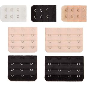 DEEINN Bra Extender 2&3&4 Hook 3 Row Band Multi Size Lady?s Breathing Room Soft Comfortable Elastic Extension Strap 7pcs (multicolored), Medium