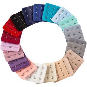 SOIMISS Buckle Straps Women Bra Extender 3 Rows 3 Hooks Soft Flexible Nylon Strap Extensions Hooks Random Color 10PC Bralettes