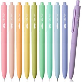 Mr. Pen- Retractable Gel Pens, 10 Pack, Colorful Ink Gel Pens, Pastel Barrels, Gel Pens Fine Point 0.5mm, Retractable Pens, Cute Pens, Gel Ink Pens, Aesthetic Pens for Journaling Fine Tip Pens