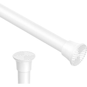1pack Spring Tension Rods 18-36 Inch Adjustable White Tension Rod Spring Curtain Rod Extendable Short Curtain Rod Spring Loaded Curtain Rods Tension Rod for Curtains,Closet,Kitchen