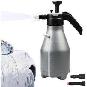 2.5L Pump Foam Sprayer - Compatible with Air Comrpressor Semi-Automatic Car Wash Shampoo Sprayer with 3 Nozzles, Snow Foaming Bottle Foam Cannons for Car Ceramic Coating and Paints Car Cares