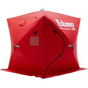 Eskimo 69143 Quickfish 3 Pop-Up Portable Hub-Style Ice Fishing Shelter, 34 Square Feet of Fishable Area, 3 Person Shelter
