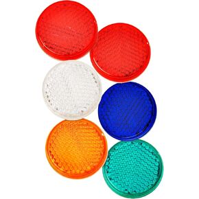 HY-KO Products CMR-10 SELF Adhesive CMR-10-SELF REFLECTORS 1.25 in Multi, 6 Pieces, Multicolor