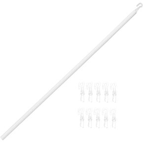 ABOOFAN 1 Set Venetian Blind Rod Plastic Curtain Vertical Wand Control Handle Stick Vertical Blind Pull Rod Blind Wand Extension Blinds Accessories Window Pull Pole Part Pp Stitching White