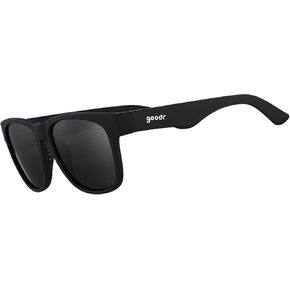goodr Hooked on Onyx Polarized Sunglasses for Men & Women, Black Solid Frame with Black Non-Reflective Lens, UV400 Protection, No Slip, No Bounce