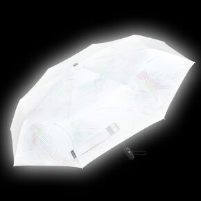 G4Free Reflective Travel Umbrella 46 Inch Large UPF 50+ UV Protection Windproof Sun Blocking Umbrella Auto Open Close