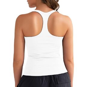 BEGOING Women's Tank Top Built in Shelf Bra Workout Tops Sleeveless Yoga Athletic Shirts Running Gym Tank Tops in Kuwait