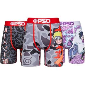 PSD Men's Naruto 3-Pack Boxer Briefs, Multi, L
