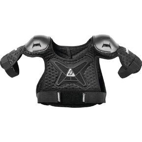 446206 Powersports Motocross Protection Gear: Pee Wee Roost Deflector Covers Upper Chest, Back, Shoulders and Upper Arms, Black, Youth S/M