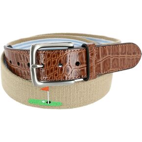 Greg Norman Men's Flag Golf Web Belt Khaki 38